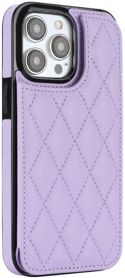 Hoesje geschikt voor iPhone 17 Air - Backcover - Pasjeshouder - Kunstleer - Paars