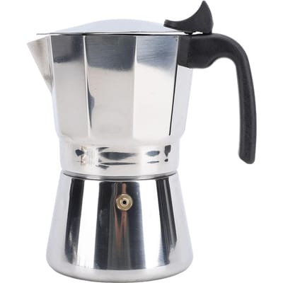 Koffiezetapparaat voor op het fornuis Roestvrij Staal Achtkantig Gelijkmatige Warmteverdeling Koffiezetapparaat Pot voor op het fornuis L white