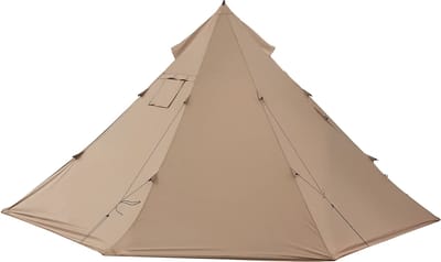 Kampeertent voor 4 Personen, Tipitent met Kachelopening En Binnentent, Draagbare Wintertent met Sneeuwvanger, Waterdichte All-Season Tent voor Vis- En Wandeltochten