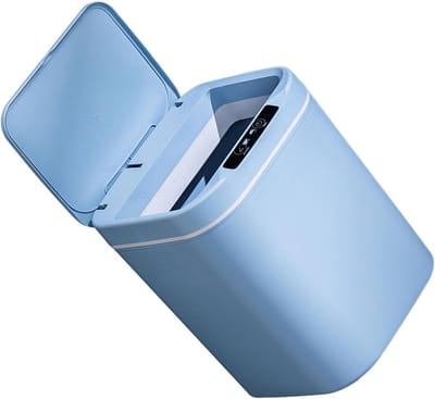 Automatische Afvalbak met 15L Capaciteit en Infraroodsensor - Ideaal voor Kantoor, Huis en Badkamer - Blauw (18L)