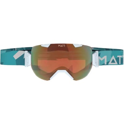 MATT skibril Ski Collectie Synchro Camo Black - Light Blue (met 2 lenzen) - Zwart
