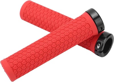 Fiets Handvatten - Ergonomische Grips - Comfortabel Fietsen - Antislip Schokabsorberend - 136 mm Lengte - Rood