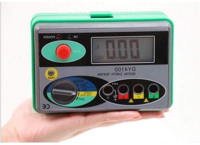 Magneetmeter - Aarde Tester - Installatie Controle - Hoge Nauwkeurigheid - 0-2000 Ohm - Grijs