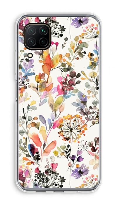 Case Company® - Hoesje geschikt voor Huawei P40 Lite hoesje - Wilde grassen - Soft Cover Telefoonhoesje - Bescherming aan alle Kanten en Schermrand
