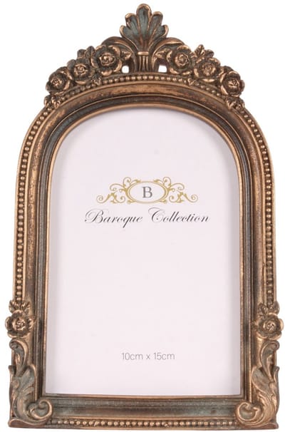 Baroque - Fotolijst - Fotolijst 10 x 15 cm - Goud - Resin - 20.7x13x2.2 - Polyresin