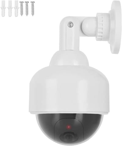 Dummy Beveiligingscamera - Nep Camera - Huis Beveiligen - Knipperend LED - 24 x 14 x 13 cm - Wit