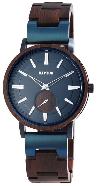 Raptor herenhorloge roestvrij staal Birdy, zilverkleurig, mineraalglas