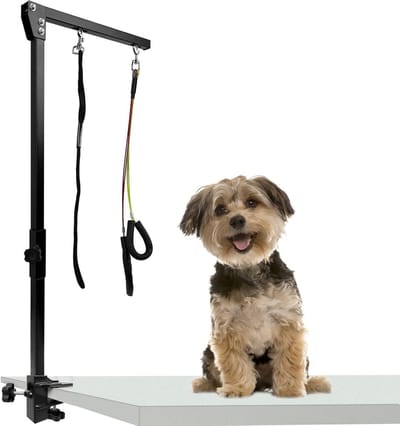 Honden Trim Arm - Grooming Arm - Dierenverzorging Thuis - Verstelbare Hoogte - Tot 98cm - Zwart