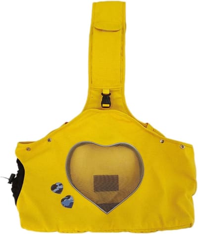 Honden Reistas - Puppy Draagtas - Praktisch Vervoer - Ademend Netweefsel - 39 x 20 x 7 cm - Geel