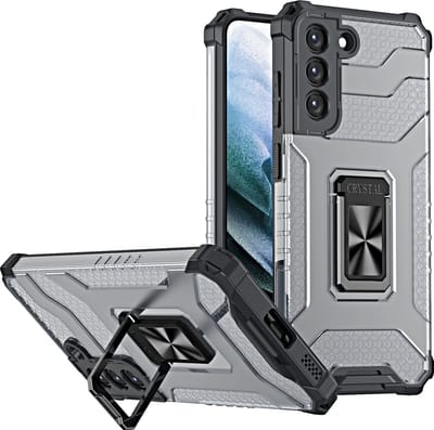 Hoesje Geschikt Voor Samsung Galaxy S21 Plus hoesje transparent rugged case Zwart- hoesje Hoesje Geschikt Voor Samsung Galaxy S21 Plus military Grade met auto magnetische schokabsorptie hoesje