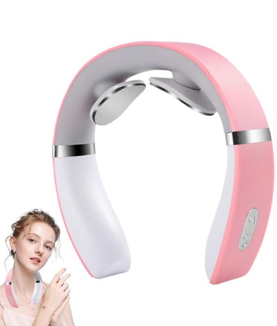 Belle's product-Draadloos nekmassageapparaat met warmte – 10 standen voor ontspanning & herstel-Belle's product