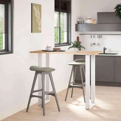 Bartafelpoten set - Meubelonderstel U-vorm - Tafel maken - Verstelbare pootjes - 50 x 110 cm - Wit
