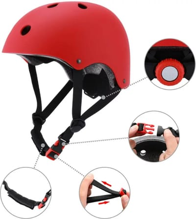Kinderhelm Rood - Fietshelm - Helm voor Kinderen – Skate Helm Kinderen – SkateHelm – Skate Helm Kind – Helmet – Helmen – Fietshelm Kinderen, Sporthelm – Kinderen