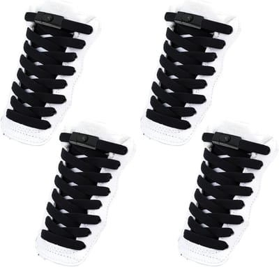 Witte elastische veters voor sneakers - 2 paar, perfect voor sport en casual gebruik