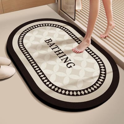 Badkamervloermatten Absorberend en Antislip Badkamerdeurmatten Vuilafstotend Gemakkelijk te Onderhouden Sneldrogende Voetmatten 40*60cm