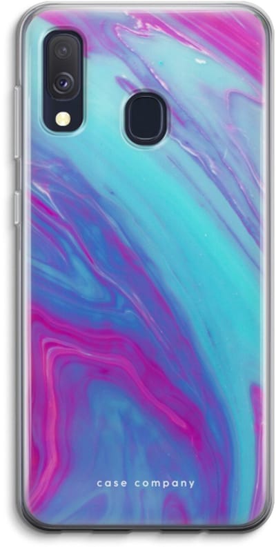 Case Company® - Hoesje geschikt voor Samsung Galaxy A40 hoesje - Zweverige regenboog - Soft Cover Telefoonhoesje - Bescherming aan alle Kanten en Schermrand