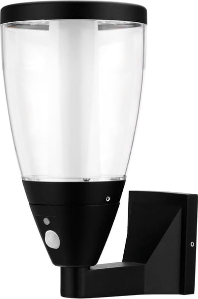 Waterdichte Buitenwandlamp op Zonne-energie met Bewegingsmelder en Schemersensor - 200 Lumen Warm Wit Licht