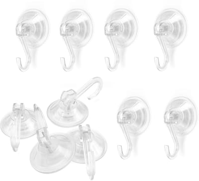 Dailygoods- Zuignaphaken 10 Stuks - Krachtige Zuignap - Herbruikbaar - Geschikt voor Badkamer/Keuken - Maximale Draagkracht 5 kg - Eenvoudig te Installeren - Zuignaphaak