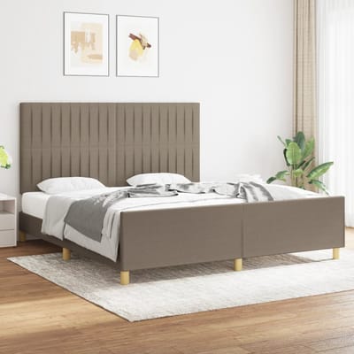 vidaXL - Bedframe - zonder - matras - stof - taupe - 180x200 - cm