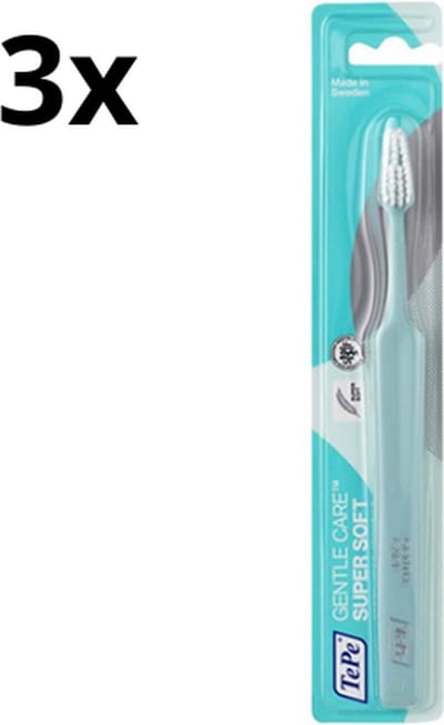 3x TePe Gentle Care Tandenborstel - Super Soft - Voordeelverpakking