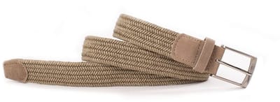 TRESANTI | GENARO | Gevlochten elastische melange riem van katoen | Donker Beige | Size 95