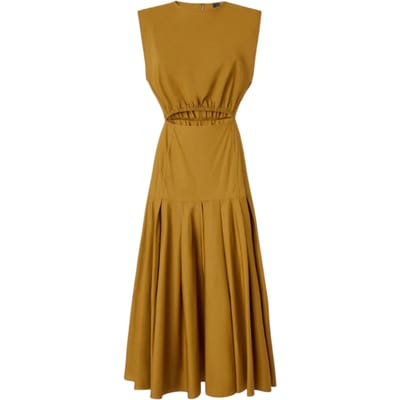 casual vrouwelijke kleding Pinko - suzzara popeline jurk - brons
