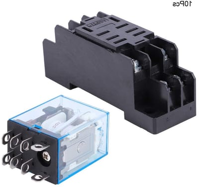 Set van 10 8-Pins Relais met Hoogwaardige Elektronische Componenten en Basis Spoel DC 24V voor Diverse Toepassingen