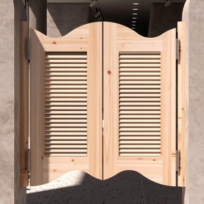 Massief Houten Deuren - Salondeuren Klapdeuren - Ruimtes Scheiden - Automatisch Sluitend - 100x90cm - Naturel