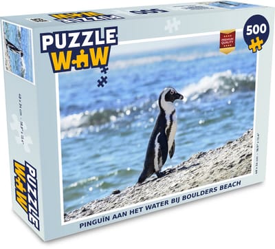 Puzzel Pinguïn aan het water bij Boulders Beach - Legpuzzel - Puzzel 500 stukjes