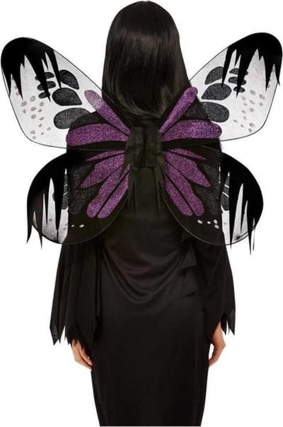 Smiffys Vleugels Dark Botanicals Moth Paars/Zwart