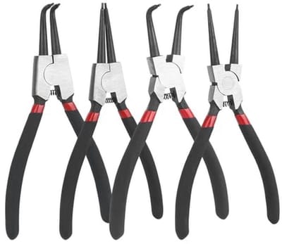 4-delige set retentierringen tangen met draagtas - perfect voor binnen en buiten
