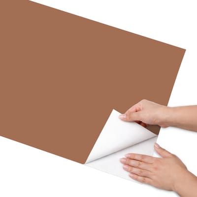 Coloray Meubel Wrap Folie - Bruin Meubelfolie - 50x100 cm - Decoratiefolie Zelfklevend Donkeroranje - Meubelfolie Zelfklevend - Minimalist Meubelfolie - Wrapfolie Keuken - Wanddecoratie - Achtergronden en patronen