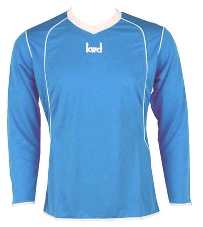 KWD Sportshirt Victoria lm, mt XL, hemelsblauw/wit