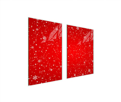 TMK ArtDeko Serie - Glazen Beschermplaat - 65x52 cm - Rood - Voor Alle Soorten Fornuizen