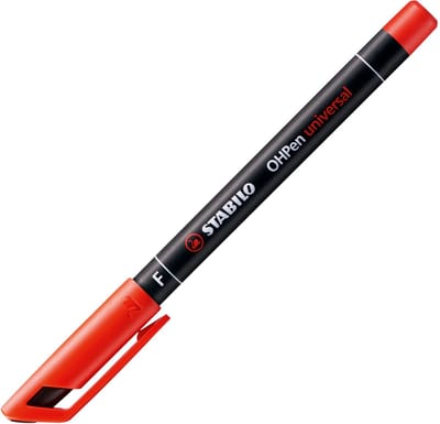 Viltstift STABILO OHpen permanent 842/40 rond 0.7mm rood - 10 stuks