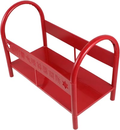 Brandblusserhouder - Vloerbeugel Brandblusser - Veilige Opslag - Voorkomt Kantelen - 38x28x18.4cm - Rood