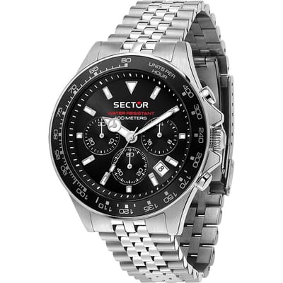 Montre Homme Sector 230 Chronographe Acier Inoxydable Cadran Noir Quartz R3273661033 100M