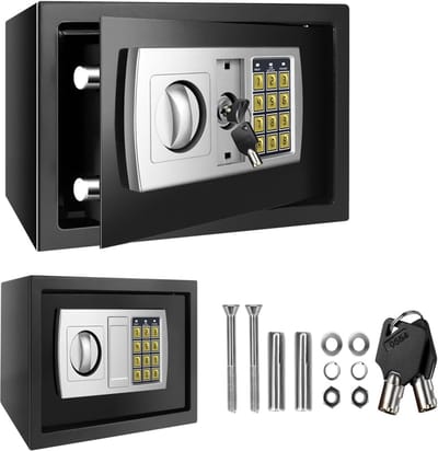Kleine Brandwerende Kluis - Minikluis Code Wachtwoord - Veilig Opbergen - Digitale Code Of Sleutel - 16L 8.5L 4.6L