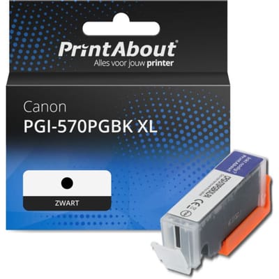 PrintAbout huismerk Inktcartridge PGI-570PGBK XL Zwart Hoge capaciteit Geschikt voor Canon