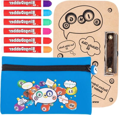 Bingo Dabber Set - Bingo Markers - Bingo Avonden - Druppelvrije Inkt - 21.5 x 14 cm - Blauw
