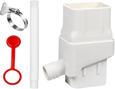 Regenwateropvangsysteem - Regenton omleider - Tuin water geven - Efficiënte opvang - Past 6.5x7.5cm - Wit