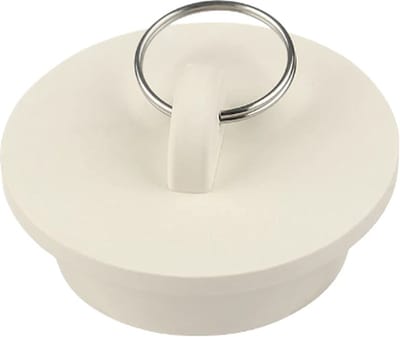 FSW-Products - Siliconen Gootsteenstop - Wit - 1 Stuk - Afvoerplug - Waterstopper - Afvoerstop - Wastafel