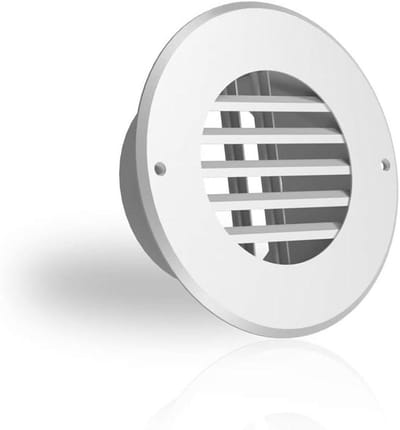 Ventilatie Rooster - Wandventiel - Luchtcirculatie - Stevige Stalen Constructie - 4 Inch - Wit