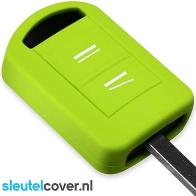 Autosleutel Hoesje geschikt voor Opel - SleutelCover - Silicone Autosleutel Cover - Sleutelhoesje Lime groen
