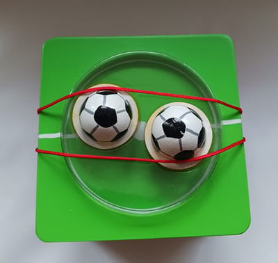 Muziekdoos Voetbal We are the Champion! 10x10x5cm