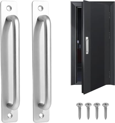 Schuifdeurgrepen - 2 stuks - aluminium deurgrepen - 180 mm - schuifdeurgreep met plaat - brandwerende deur - badkamerdeur - kastgrepen - voor keuken - garages - kastdeurgrepen - deuraccessoires
