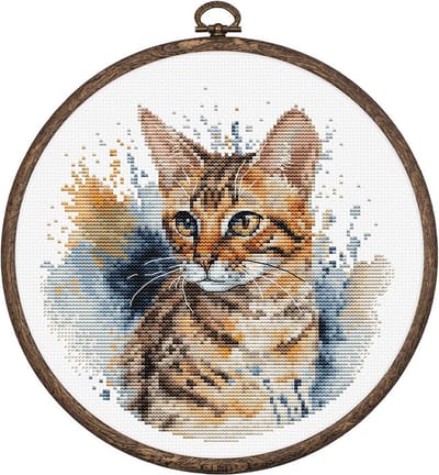 Luca-S The Bengal Cat borduren - Borduurpakket 16x16 cm - BC210