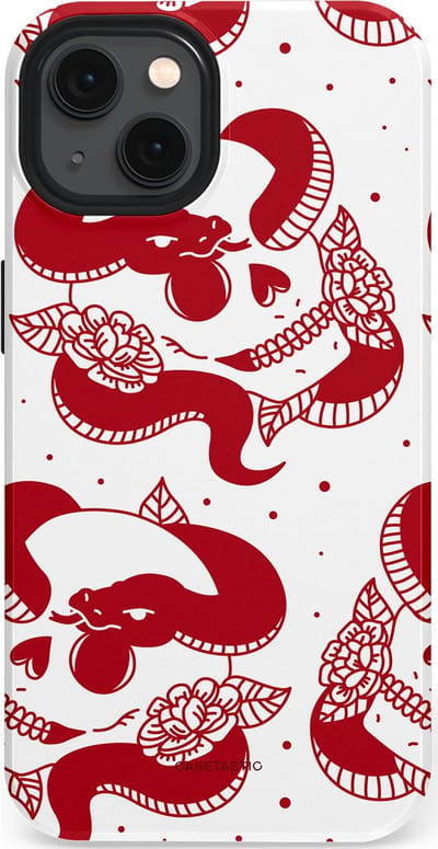 Casetastic Hoesje Geschikt voor Apple iPhone 13 Magsafe - Stijlvolle Beschermende Duo-layer Case - Beet van de nacht