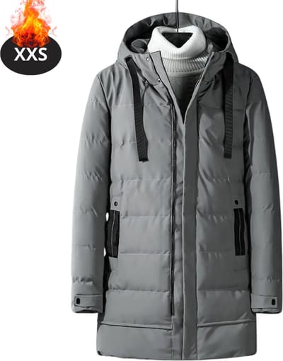 Livano Winterjas - Parka - Heren - Winter - Jas - Volwassen - Stijlvol - Grijs - XXS