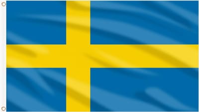 2 Zweedse vlaggen - Vlag van Zweden - Blågult - 2 stuks - 150/90CM - Polyester - WK - EK - Voetbalvlag - CHPN